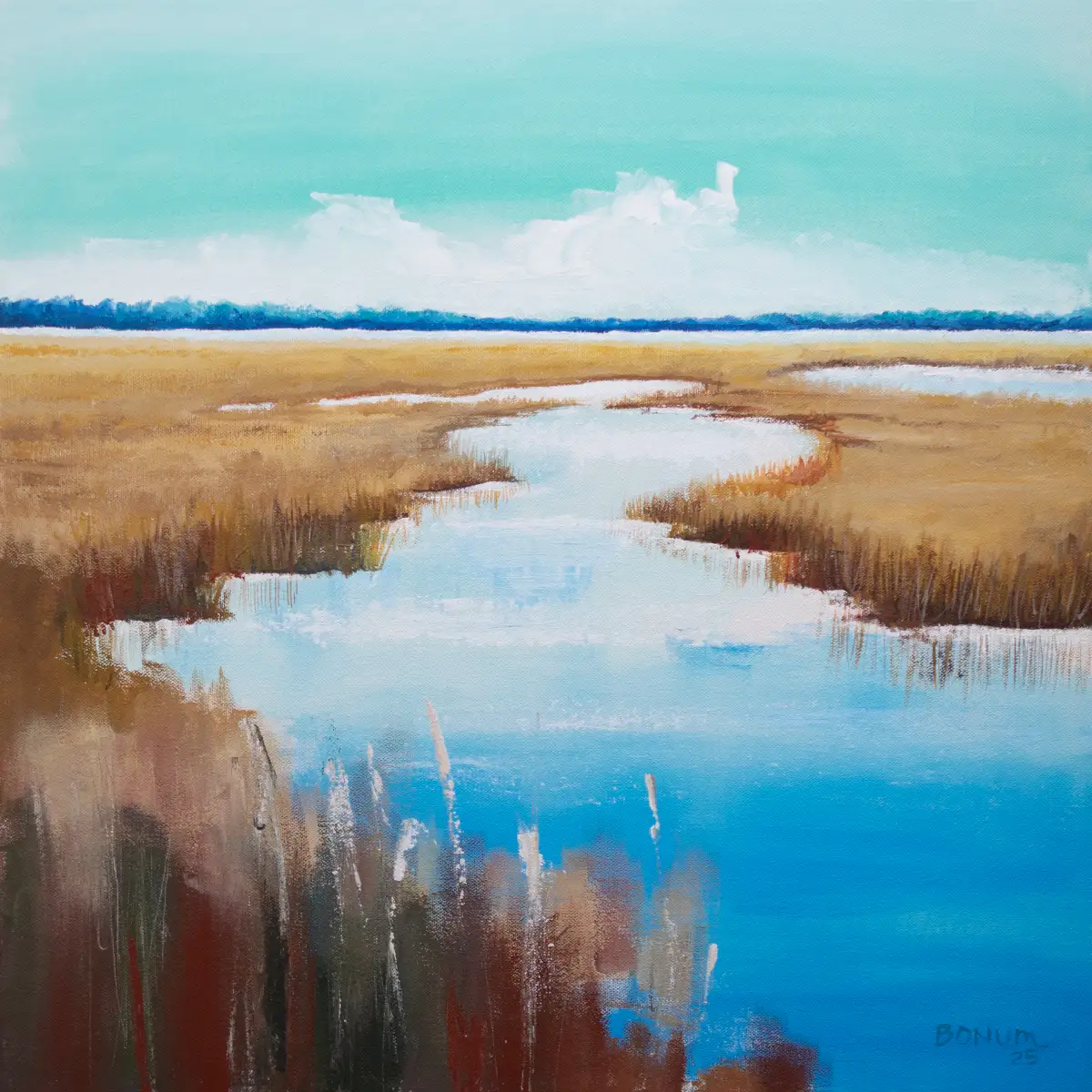 Seafoam Horizon — Diptych