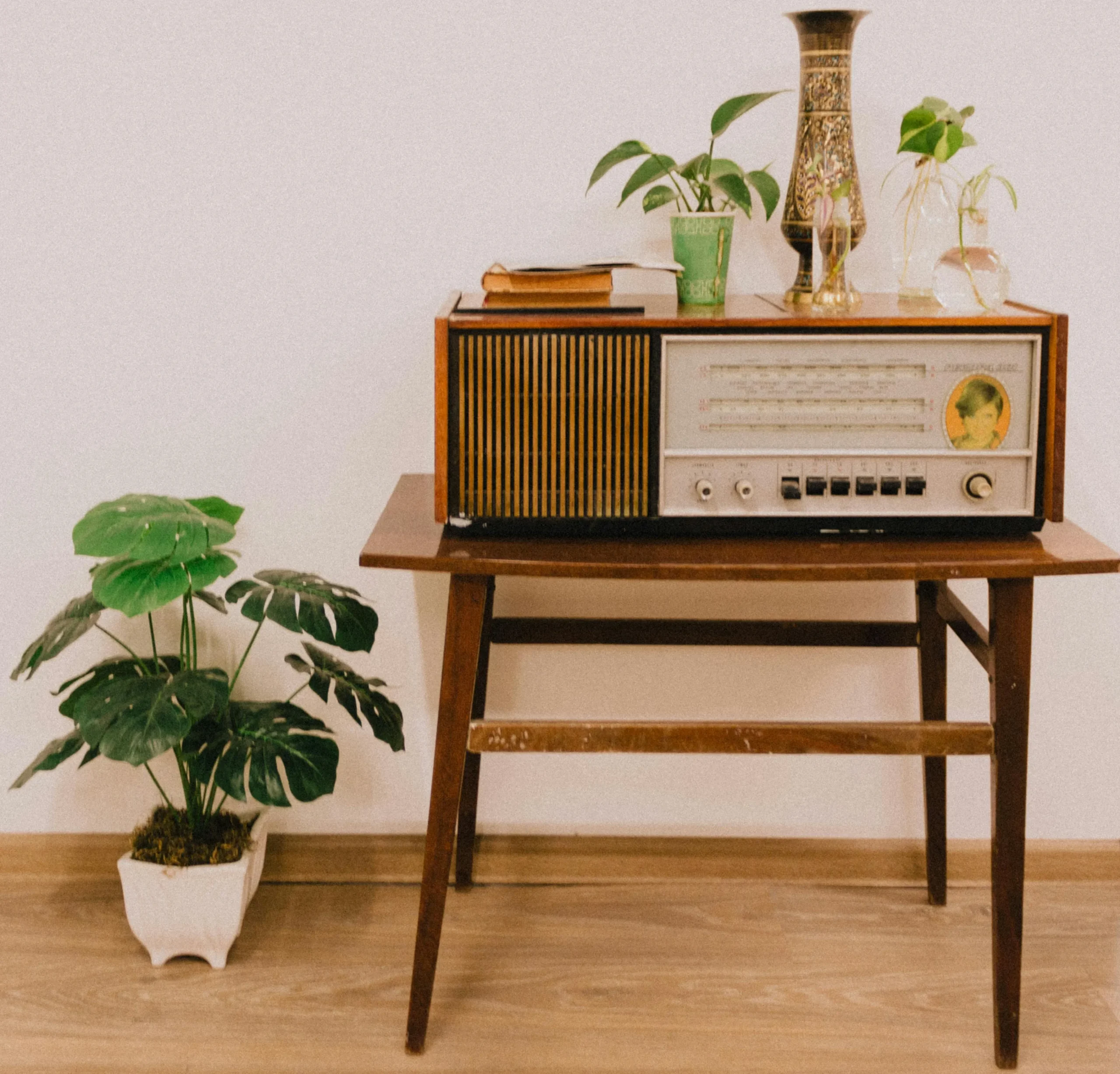 A warm interior detail with objects, texture, and signs of material life.