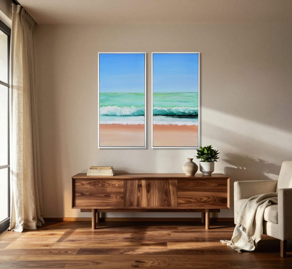 A piece proportioned to the furniture beneath it.