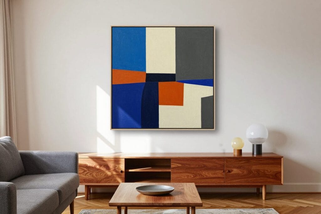 A piece proportioned to the furniture beneath it.